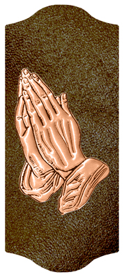 DARAY-C-516-CP-SH-BR Copper Praying Hands Shimmer Brown